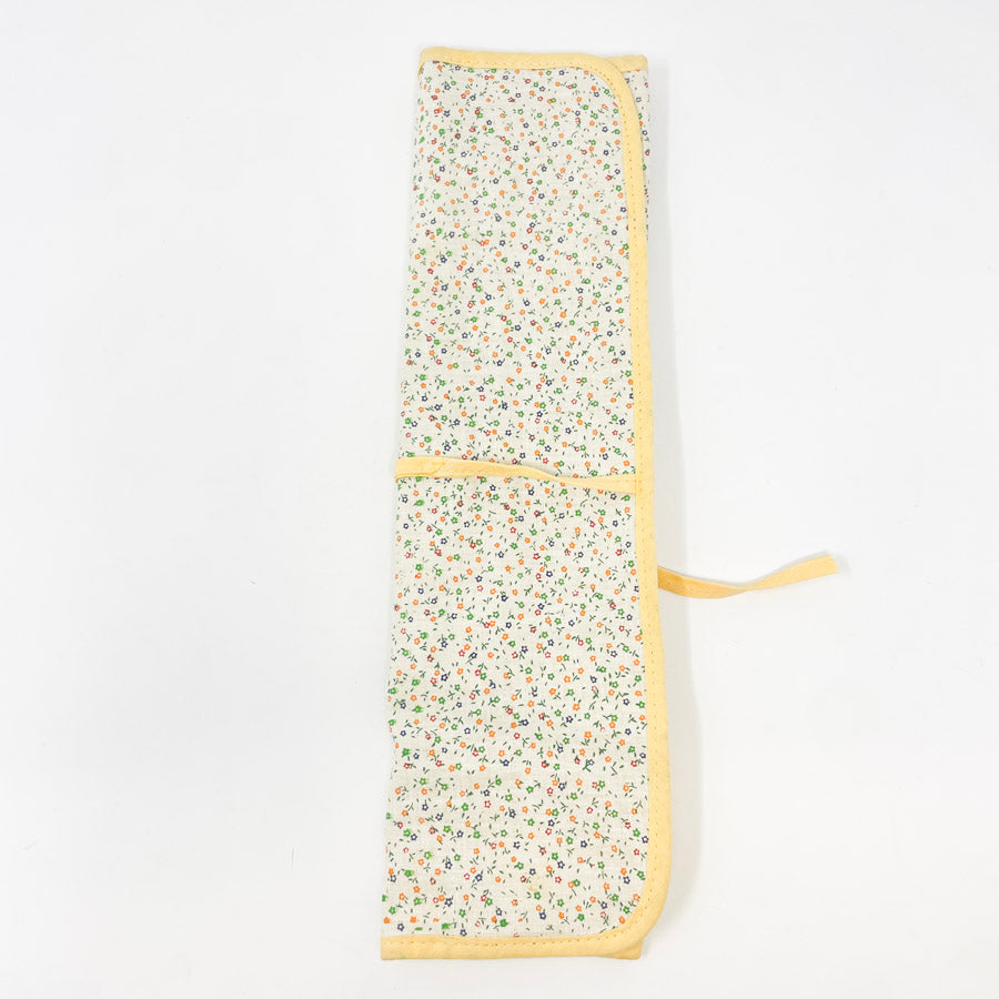 Yellow Floral Knitting Needle Case