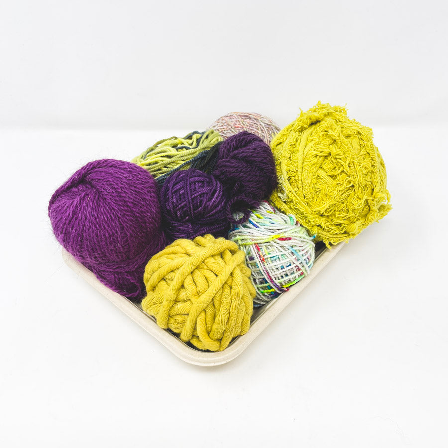 Goldenrod and Aster Yarn Sushi Weaving Kit