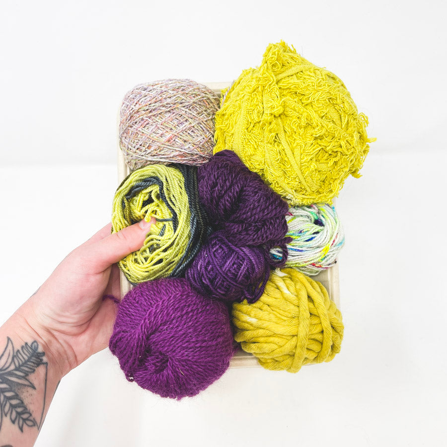 Goldenrod and Aster Yarn Sushi Weaving Kit