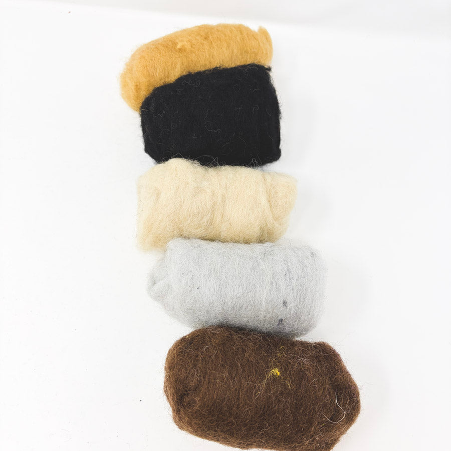 Bundle of Neutral Wool Roving (5)