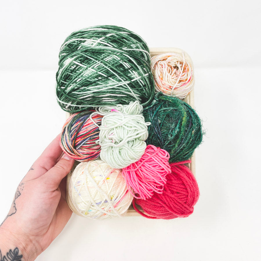 Electric Kale Yarn Sushi Weaving Kit