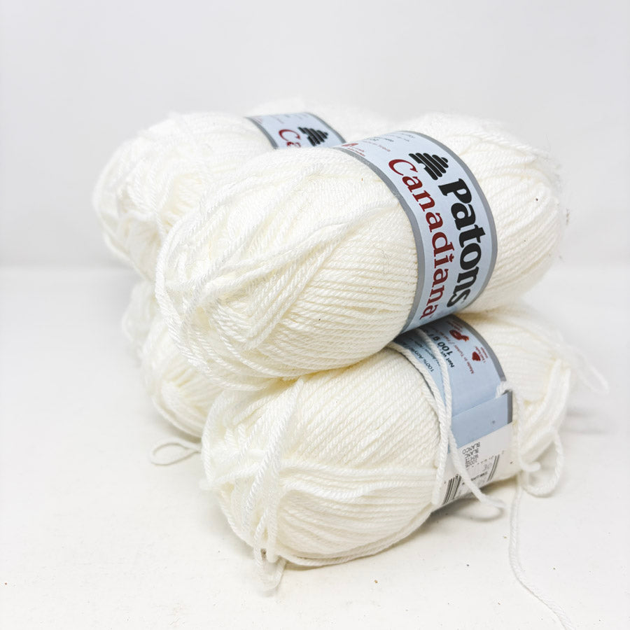 White Patons Canadiana Acrylic Yarn (1)