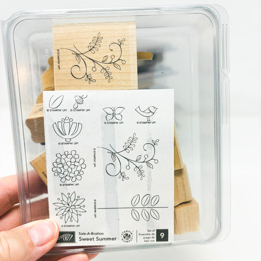 Wood Back Stampin' Up Rubber Stamp Sets