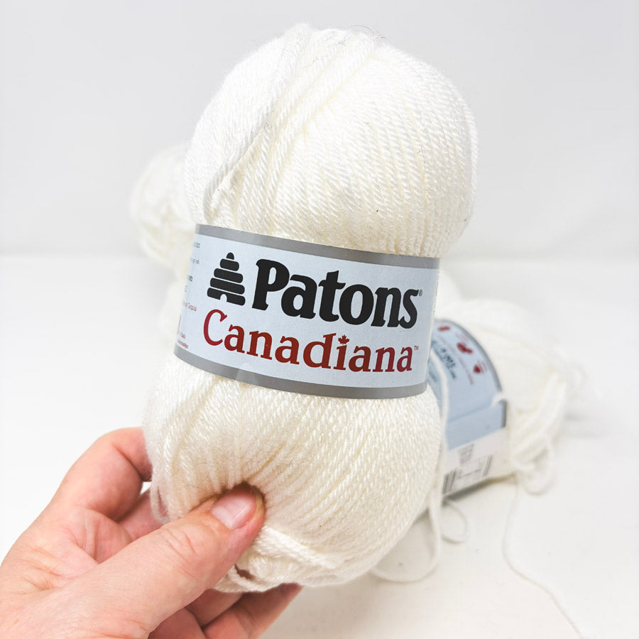 White Patons Canadiana Acrylic Yarn (1)
