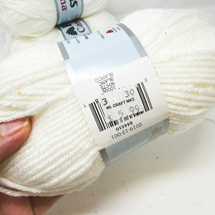 White Patons Canadiana Acrylic Yarn (1)