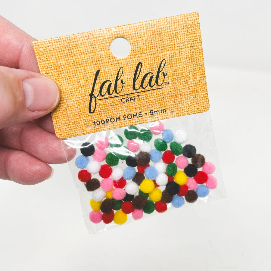 Fab Lab Colorful 5mm Pom Poms