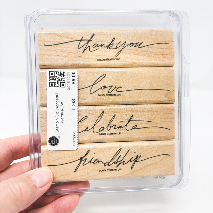 Wood Back Stampin' Up Rubber Stamp Sets