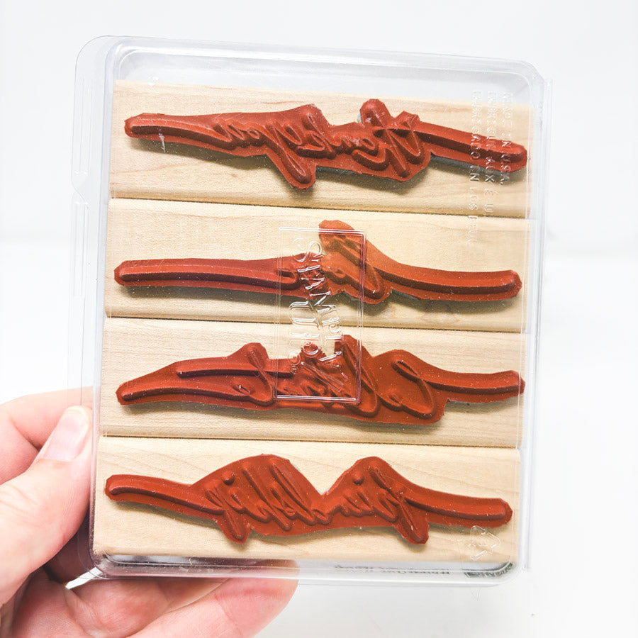 Wood Back Stampin' Up Rubber Stamp Sets