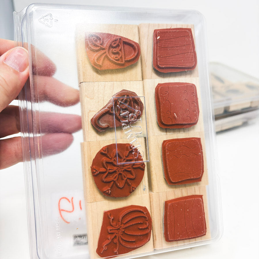 Wood Back Stampin' Up Rubber Stamp Sets