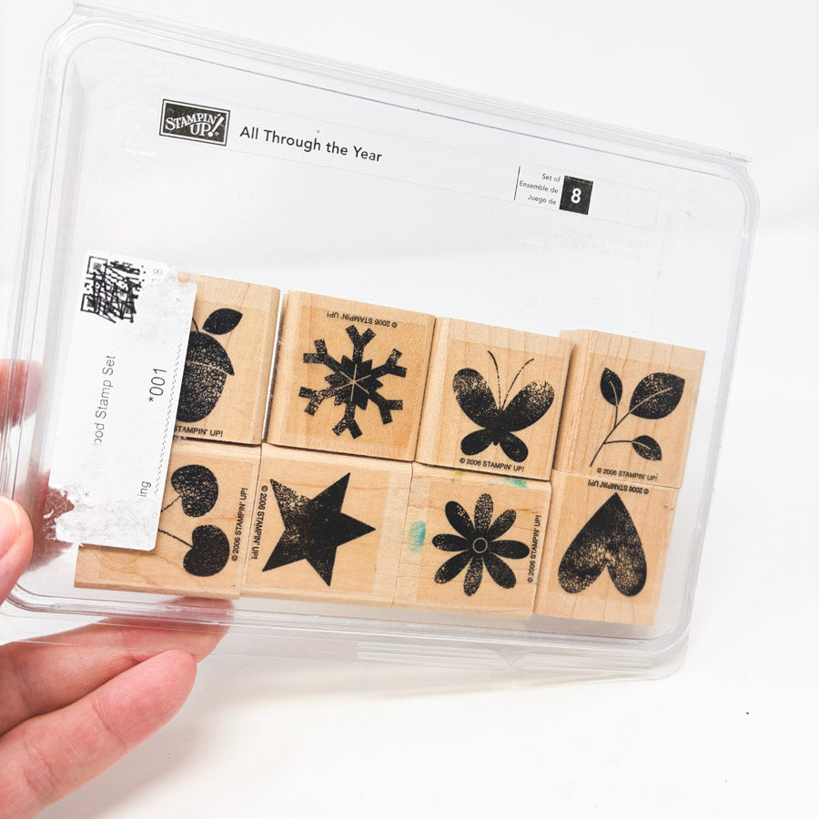 Wood Back Stampin' Up Rubber Stamp Sets