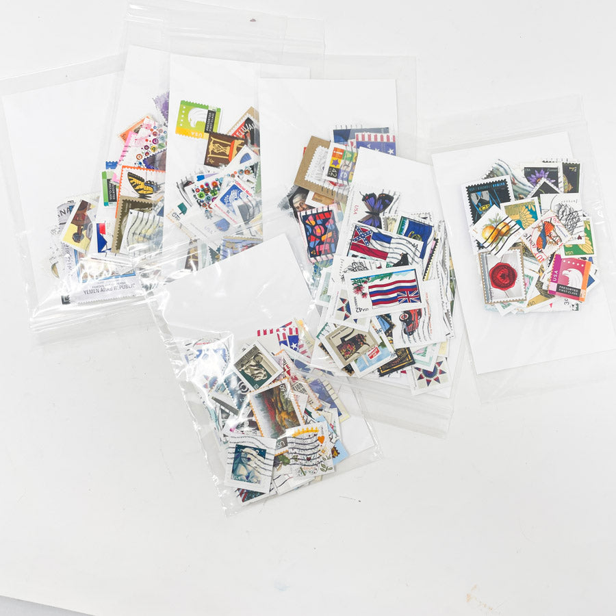 Cancelled Postage Stamps – Adhesive Back