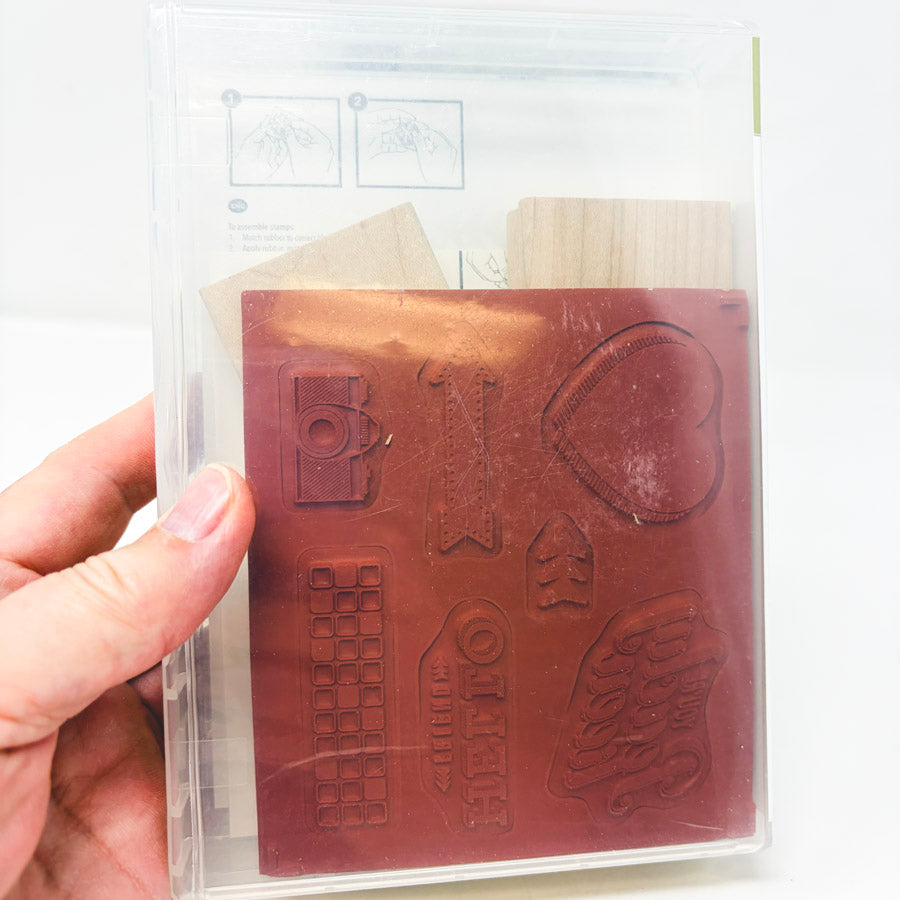 New Box Wood Back Stampin' Up Rubber Stamp Sets