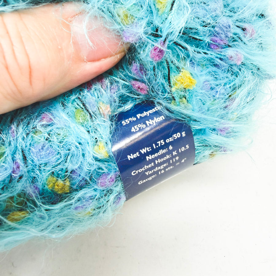 Teal Pom Pom Yarn by N.Y. Yarns