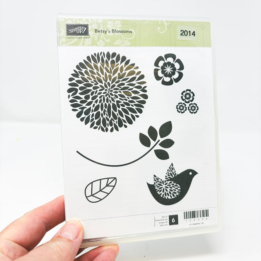 Stampin’ Up Betsy’s Blossoms Clear Mount Stamp Set