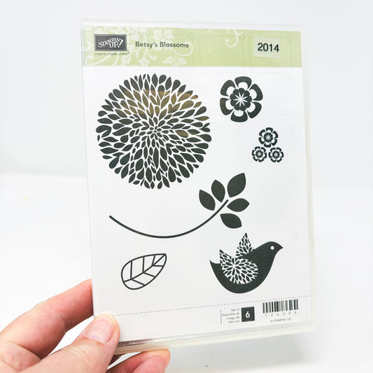 Stampin’ Up Betsy’s Blossoms Clear Mount Stamp Set