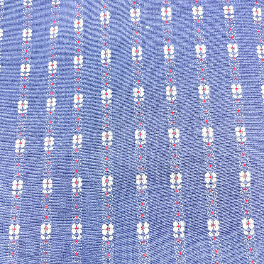 1.5 Yds x 62" Hand Woven Navy Floral Medium