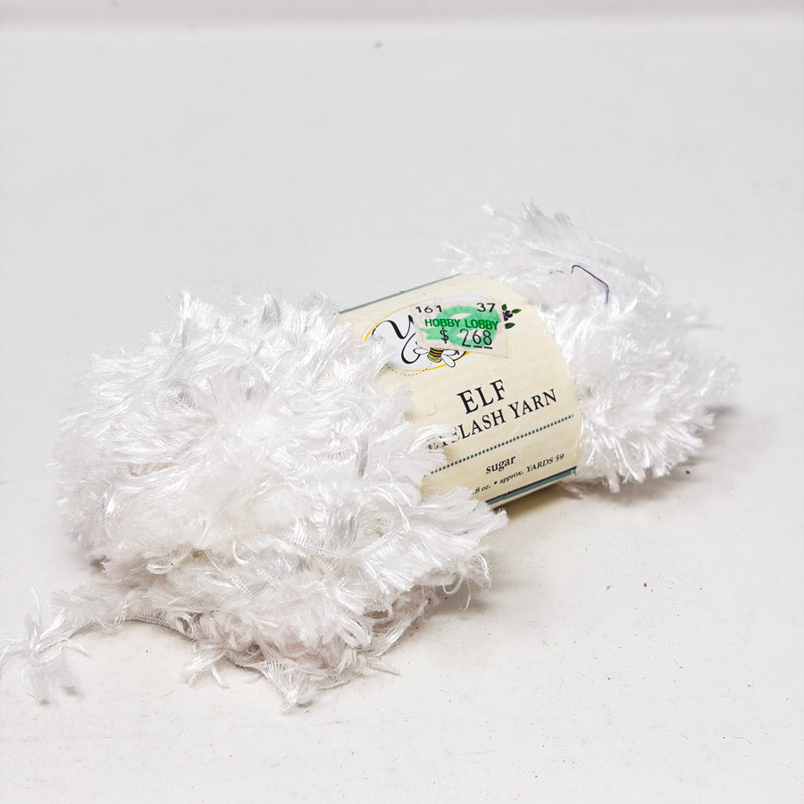 White Yarn Bee "Elf" Eyelash Yarn