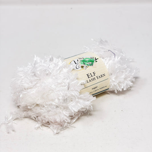 White Yarn Bee "Elf" Eyelash Yarn