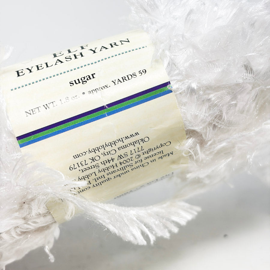 White Yarn Bee "Elf" Eyelash Yarn