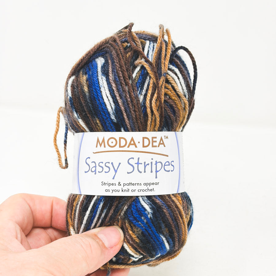 Sassy Stripes Acrylic Yarn by Moda-Dea