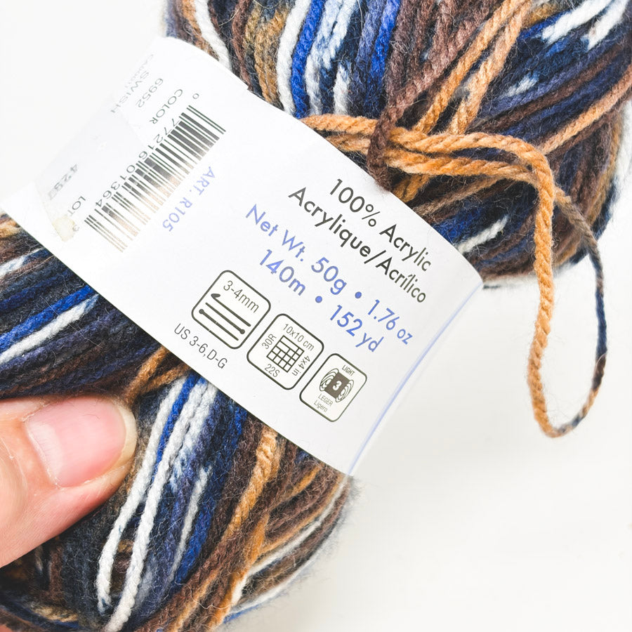 Sassy Stripes Acrylic Yarn by Moda-Dea