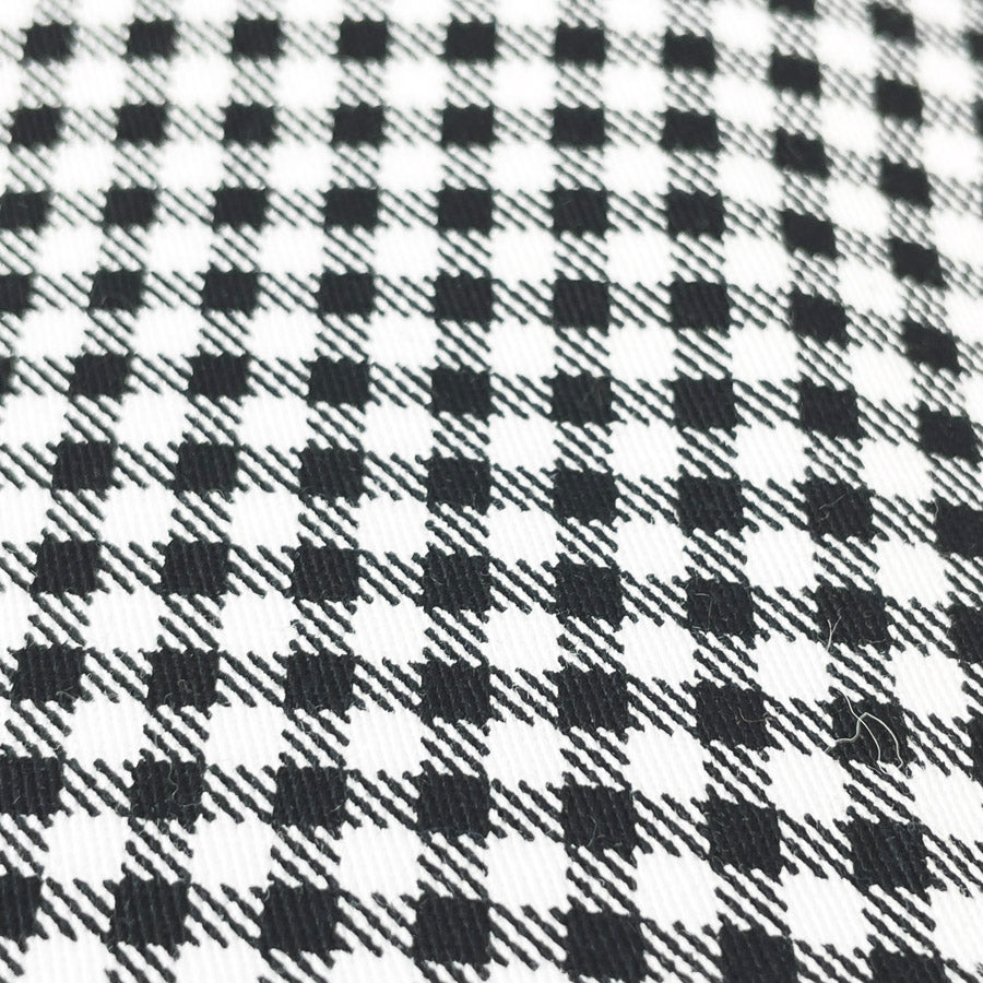 3 Yds x 56" Black and White Stiff/Medium Weight Gingham Fabric