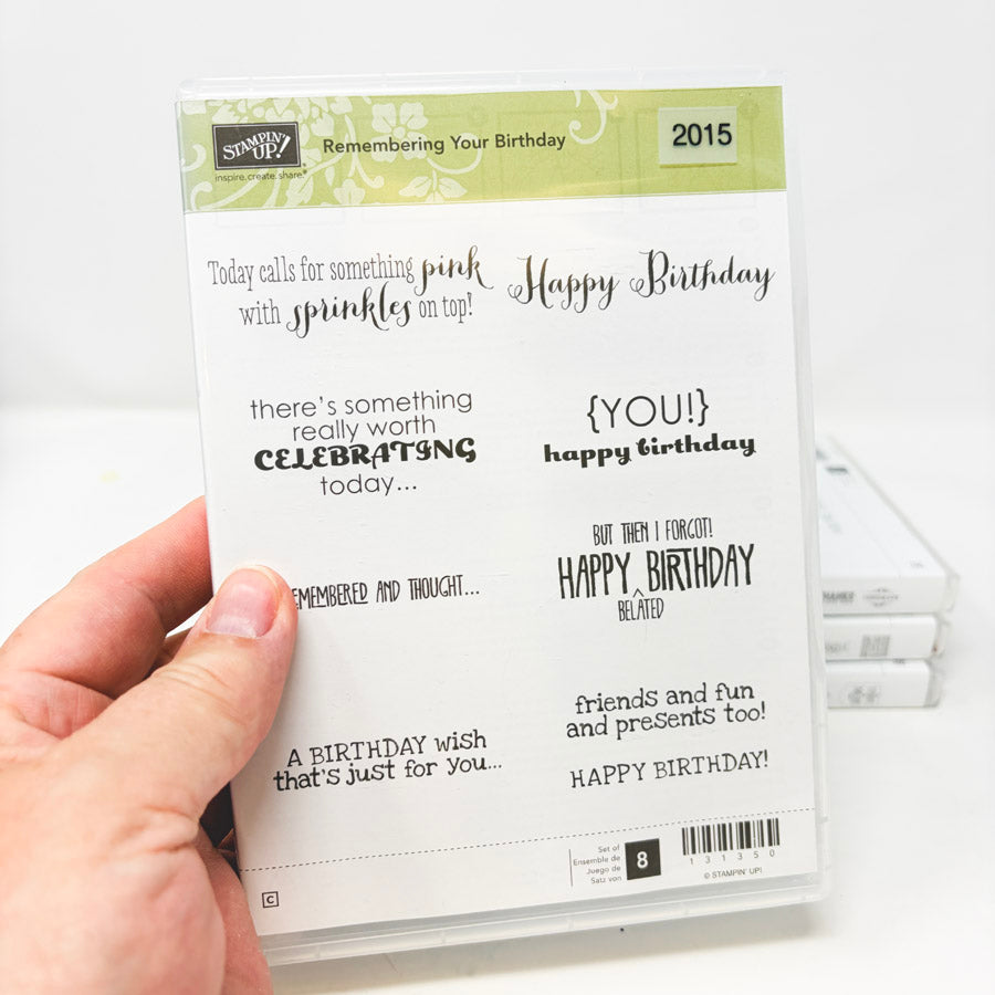 2015 Stampin’ Up Clear Mount Stamp Sets