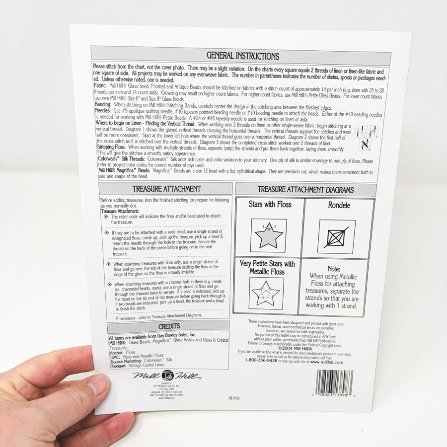 Glory and Honor – Mill Hill Cross Stitch Pattern Leaflet