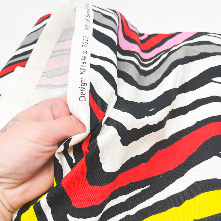 3 Yds x 58" 2012 IKEA Colorful Zebra Fabric