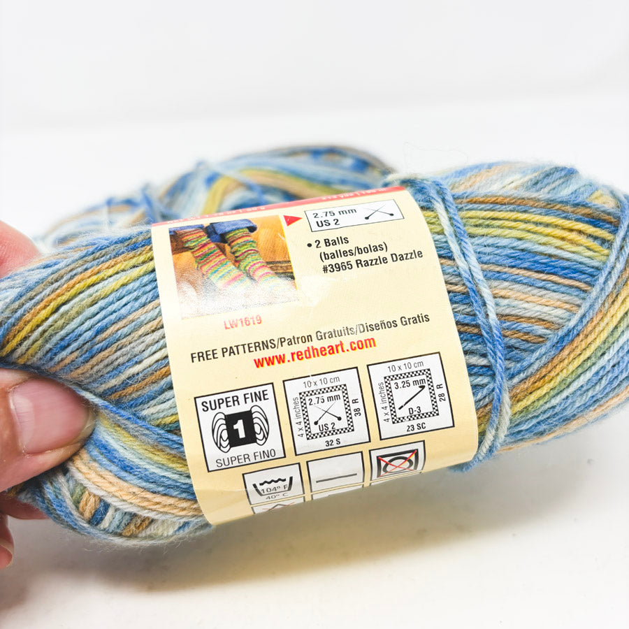 Red Heart Heart & Sole Sock Yarn Bundle (2)