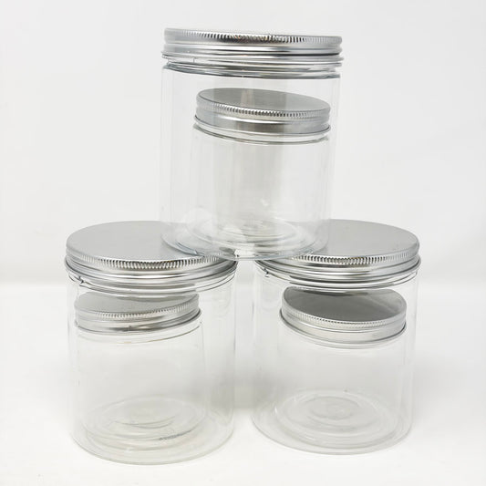 Plastic Wide Mouth Jar Set of Two (1)
