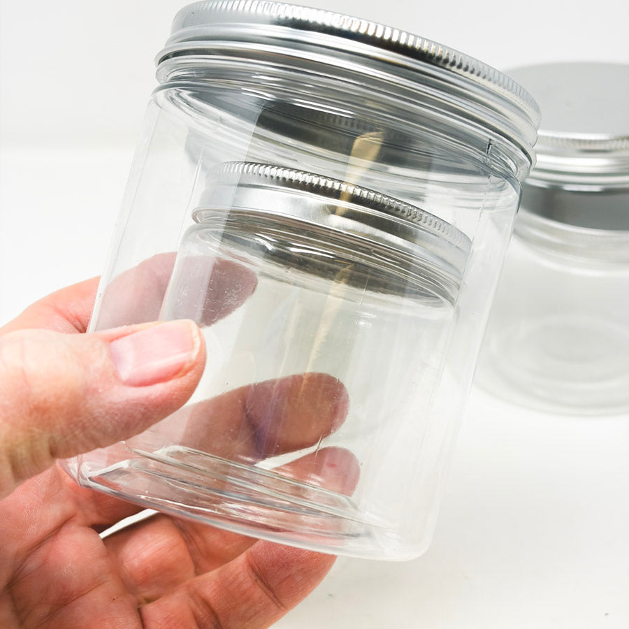 Plastic Wide Mouth Jar Set of Two (1)