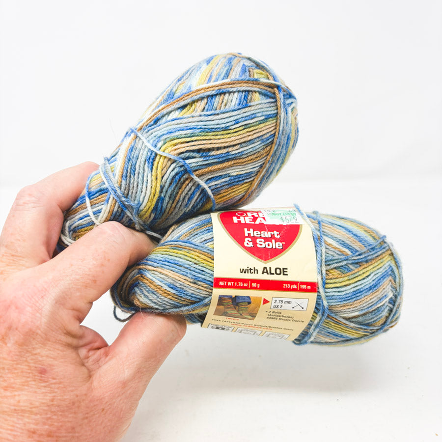 Red Heart Heart & Sole Sock Yarn Bundle (2)