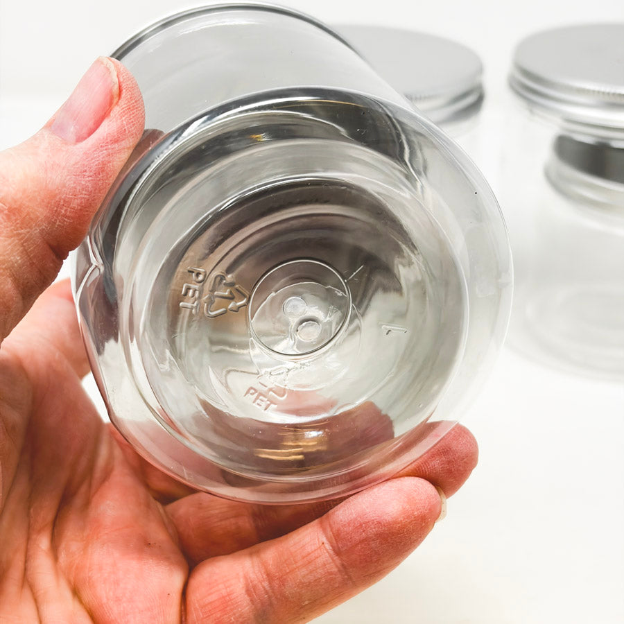 Plastic Wide Mouth Jar Set of Two (1)