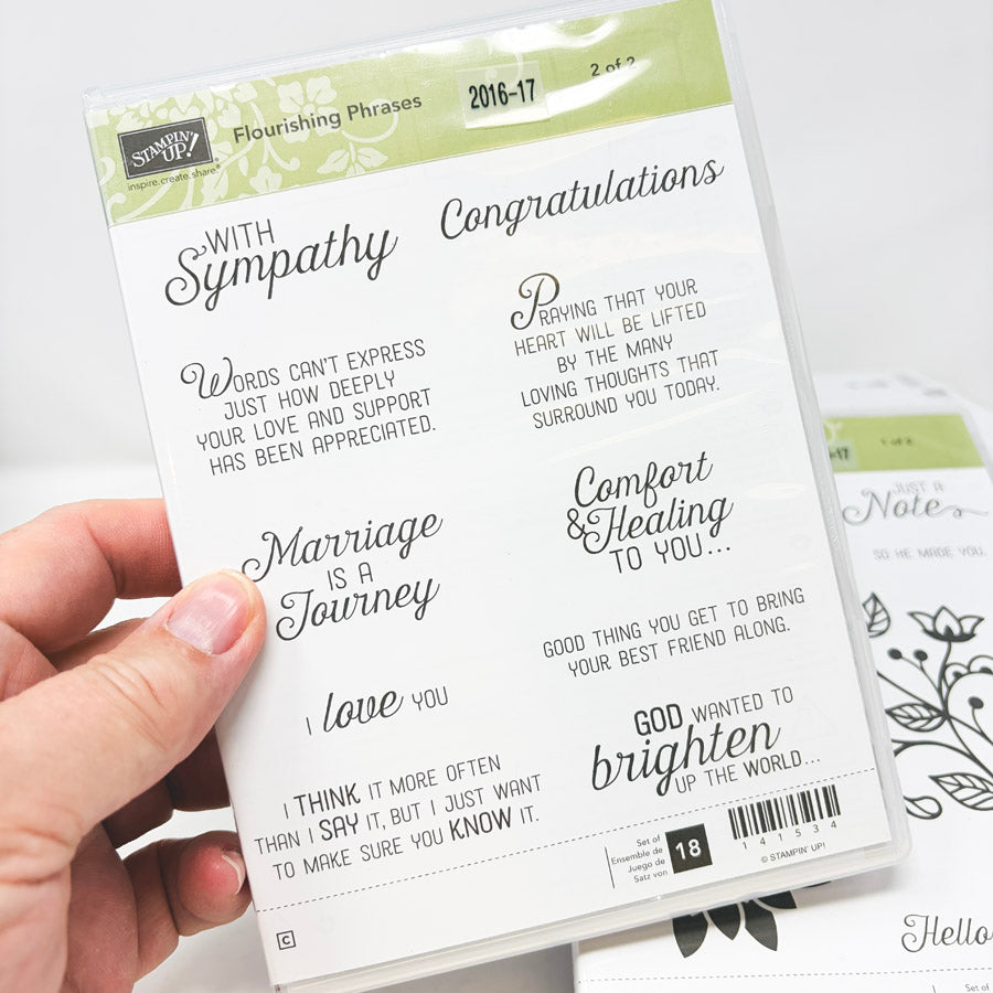 2016 Stampin’ Up Clear Mount Stamp Sets