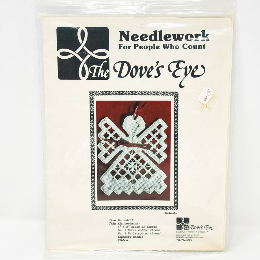 Needlework Angel Ornament Kit (started)