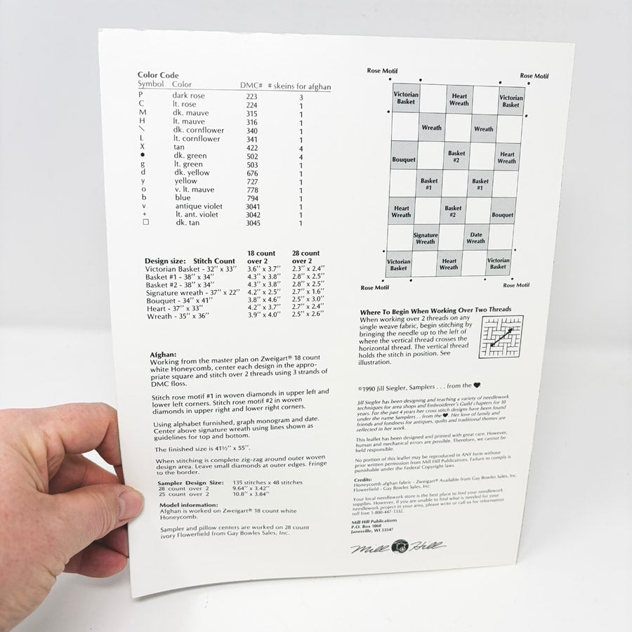 Victorian Flower Garden Afghan – Mill Hill Cross Stitch Pattern Leaflet