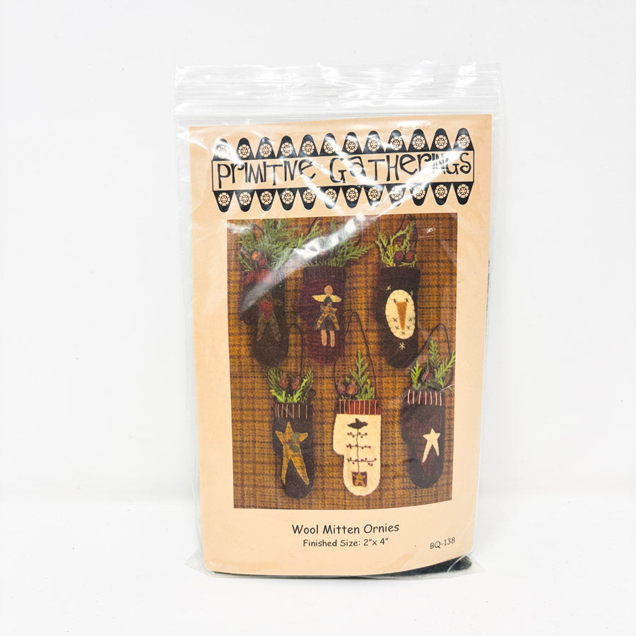 Wool Mittens Ornies Kit by Primitive Gatherings