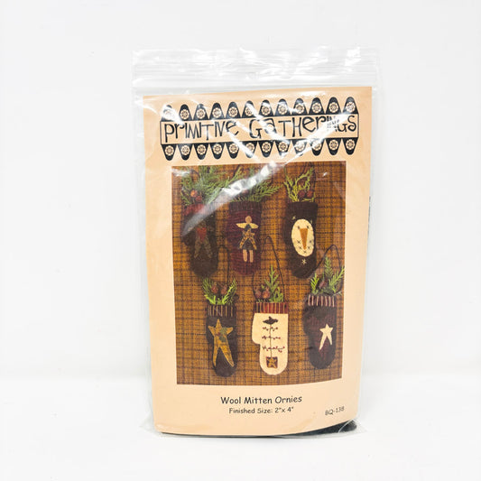 Wool Mittens Ornies Kit by Primitive Gatherings