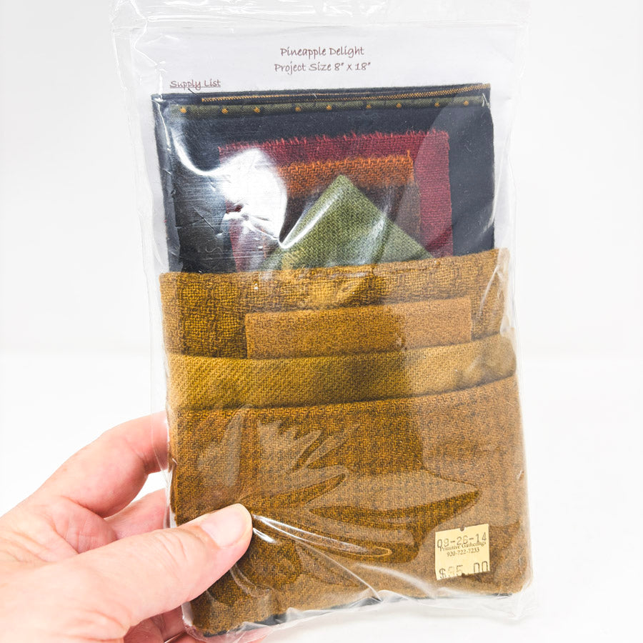 Pineapple Delight Wool Applique Kit by Lily Anna Stitches