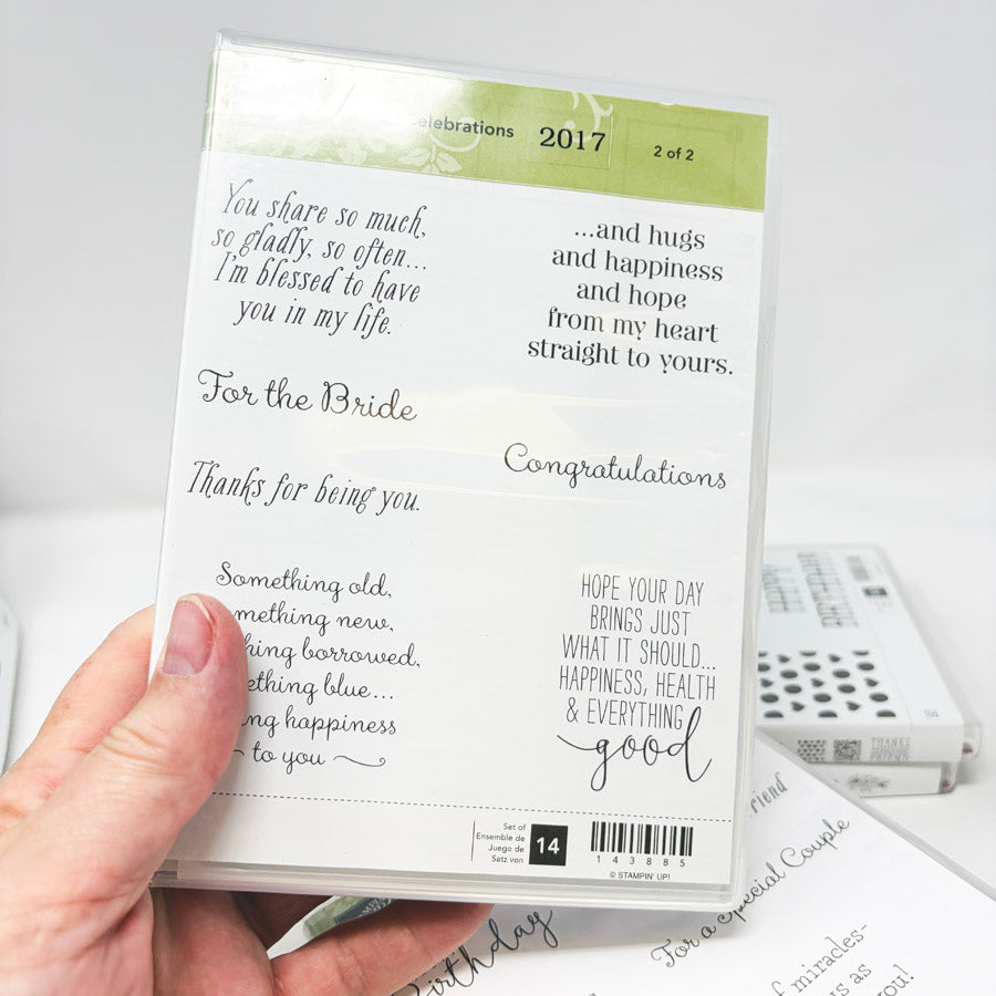 2017 Stampin’ Up Clear Mount Stamp Sets