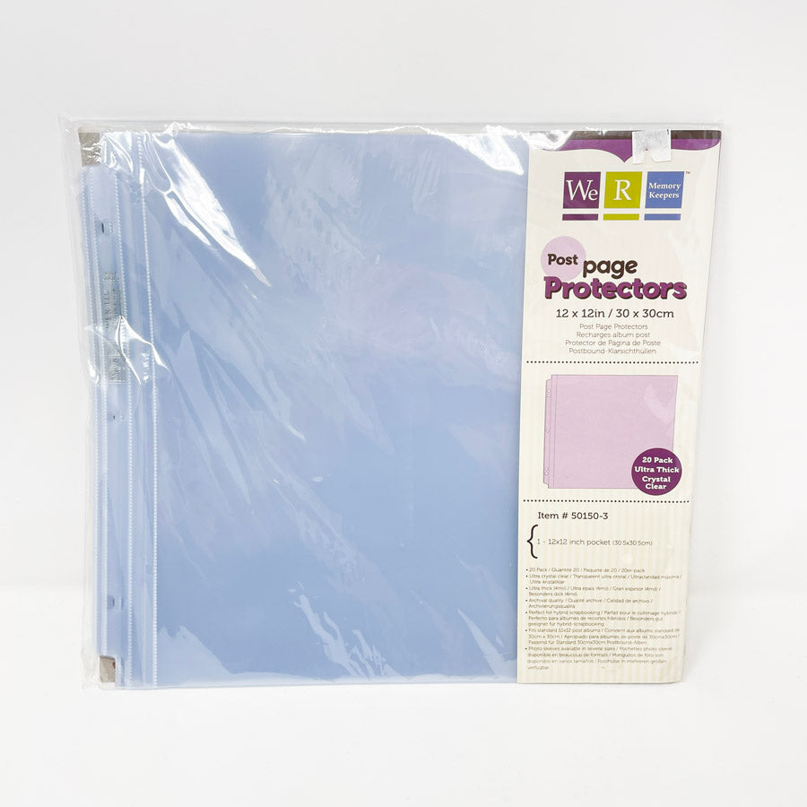 20 Pack – We R Memory Keepers 12" x 12" Post Page Protectors