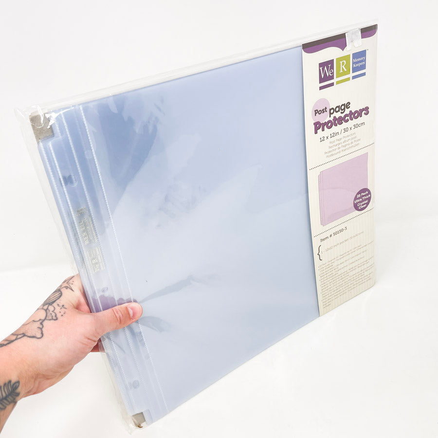20 Pack – We R Memory Keepers 12" x 12" Post Page Protectors