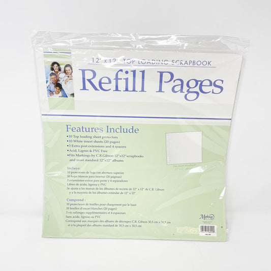 Markings by C.R. Gibson 12" x 12" Top Loading Scrapbook Refill Pages