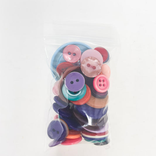 Small Bag of Assorted Colorful Buttons