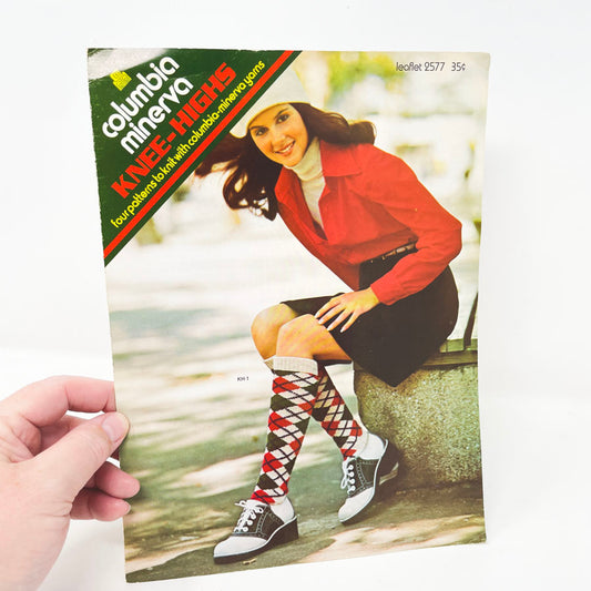 Columbia Minerva Knee-High Socks Pattern Leaflet