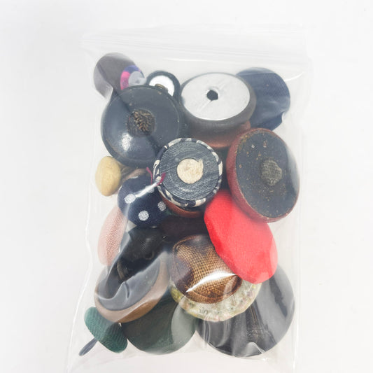 Small Bag of Fabric Covered Shank Buttons