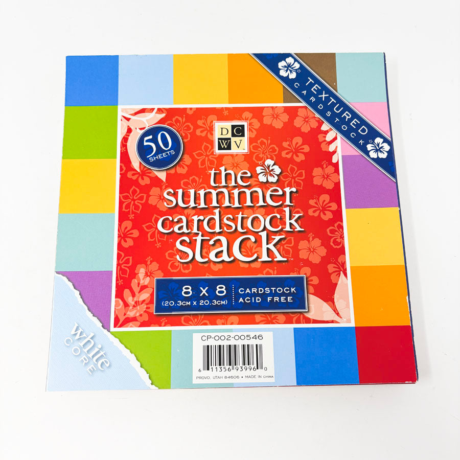 8" x 8" DCWV Summer Textured Cardstock Paper Pad