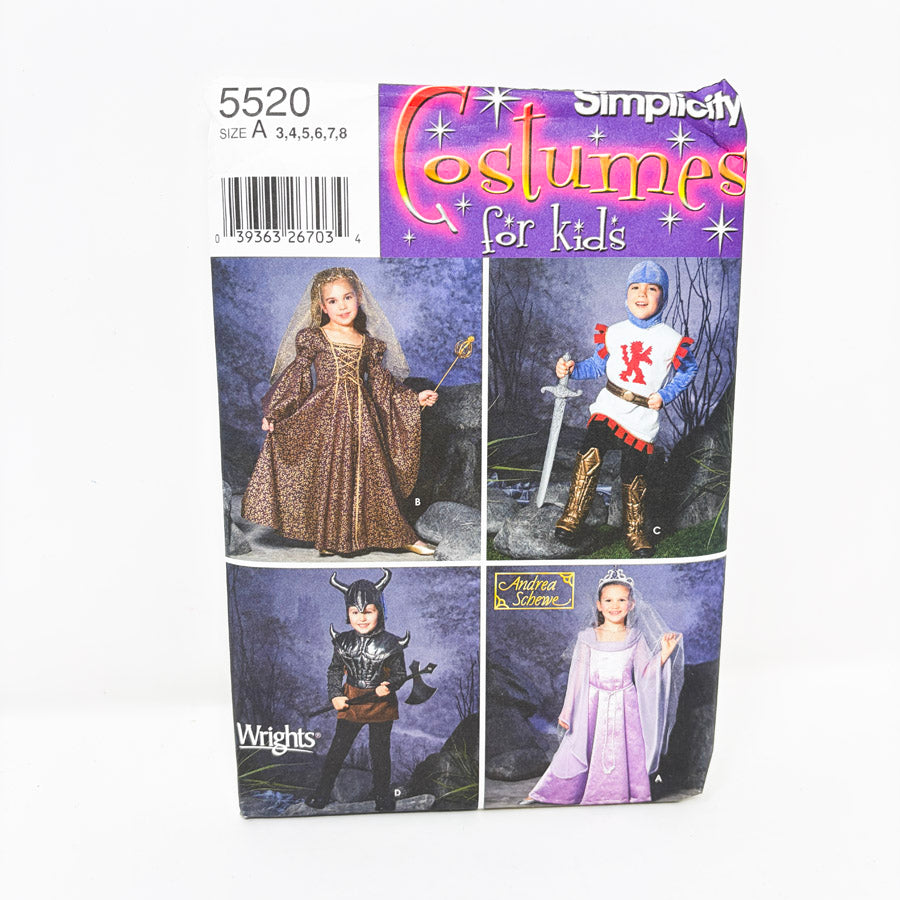 Simplicity 5520 Costumes for Kids – Sizes 3-8