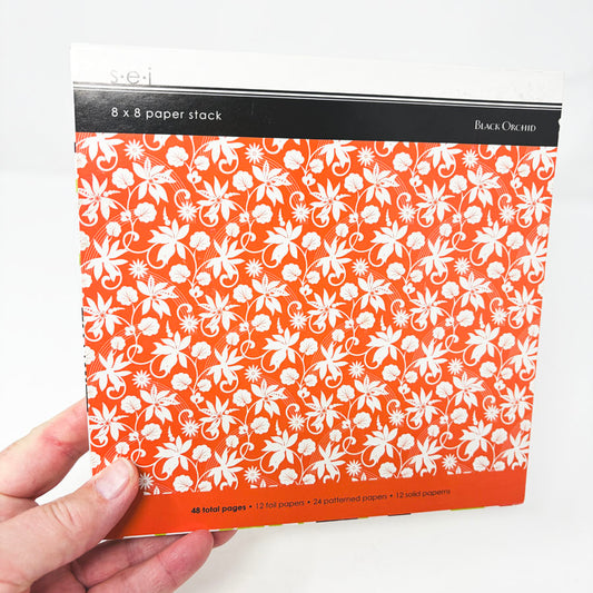 8" x 8" SEI Black Orchid Paper Stack